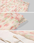 Hydrae Jupe midi vintage en chiffon à motif floral