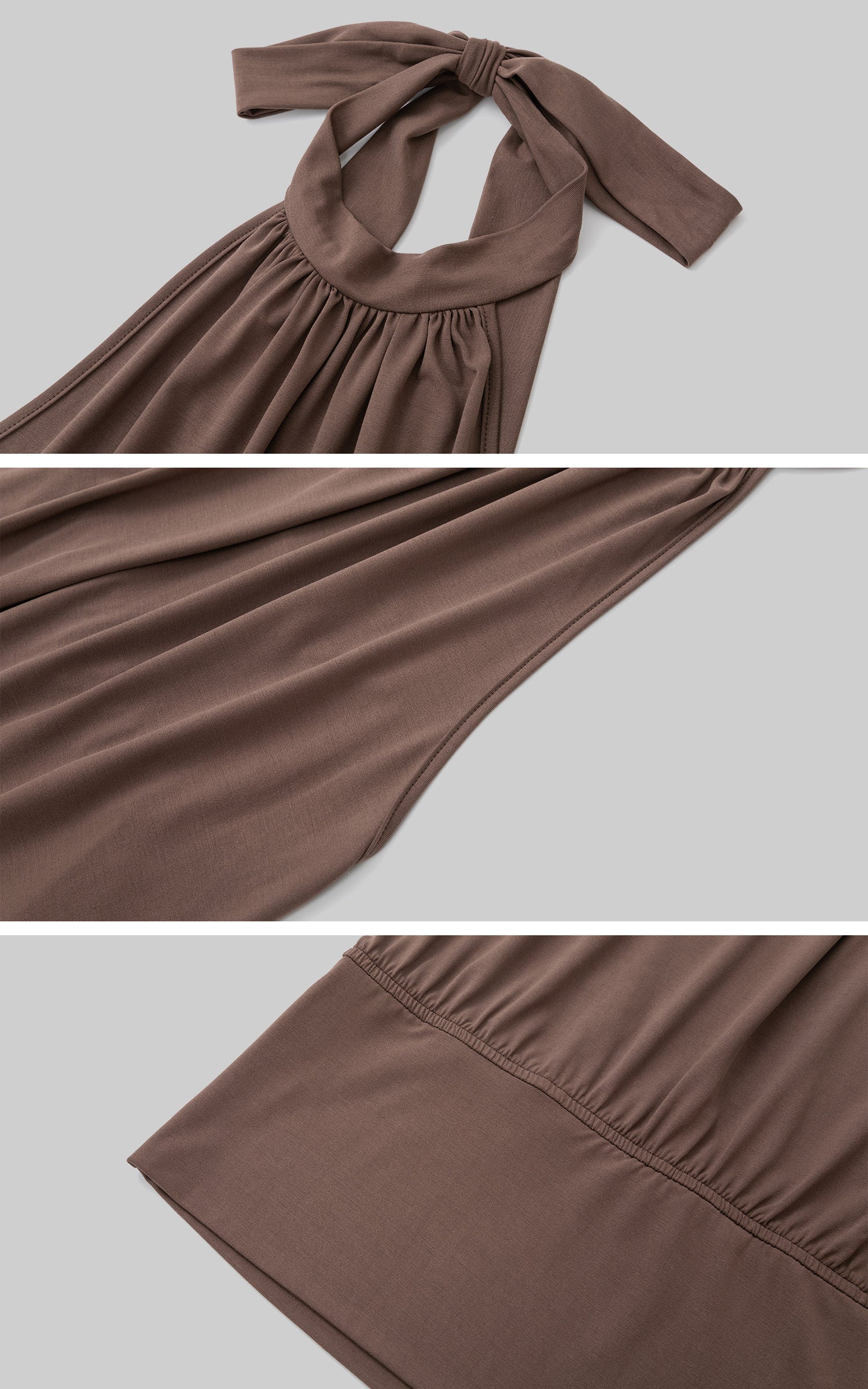IAMXIAA Open-Back Halter Neck Draped Sleeveless Top