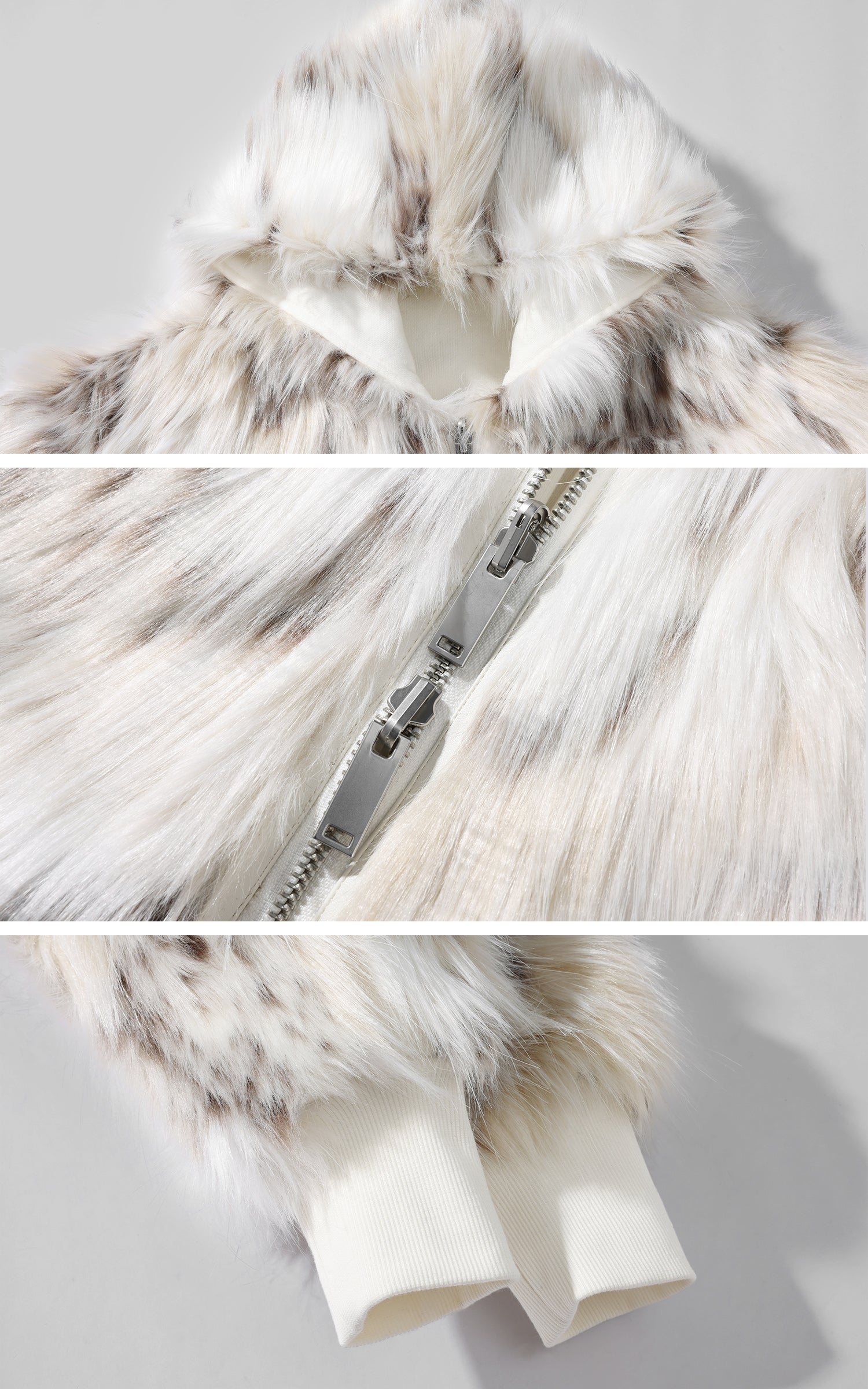 Rase le sol リバーシブルフェイクファー フード付きジャケット