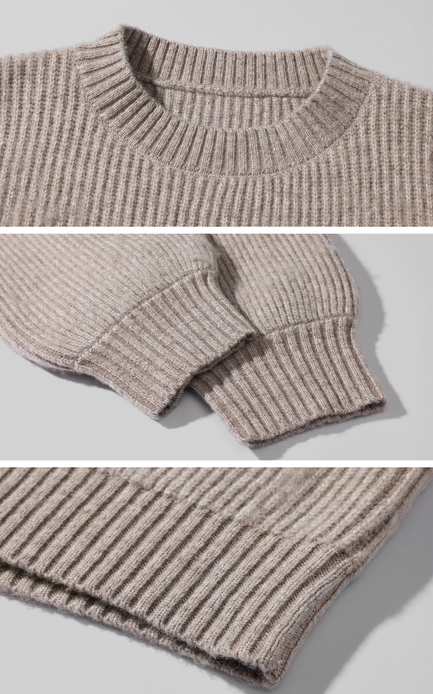 WARDEN EDGE 텍스처 오버사이즈 니트 스웨터