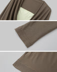 IAMXIAA Draped Deep V Long Sleeve Top