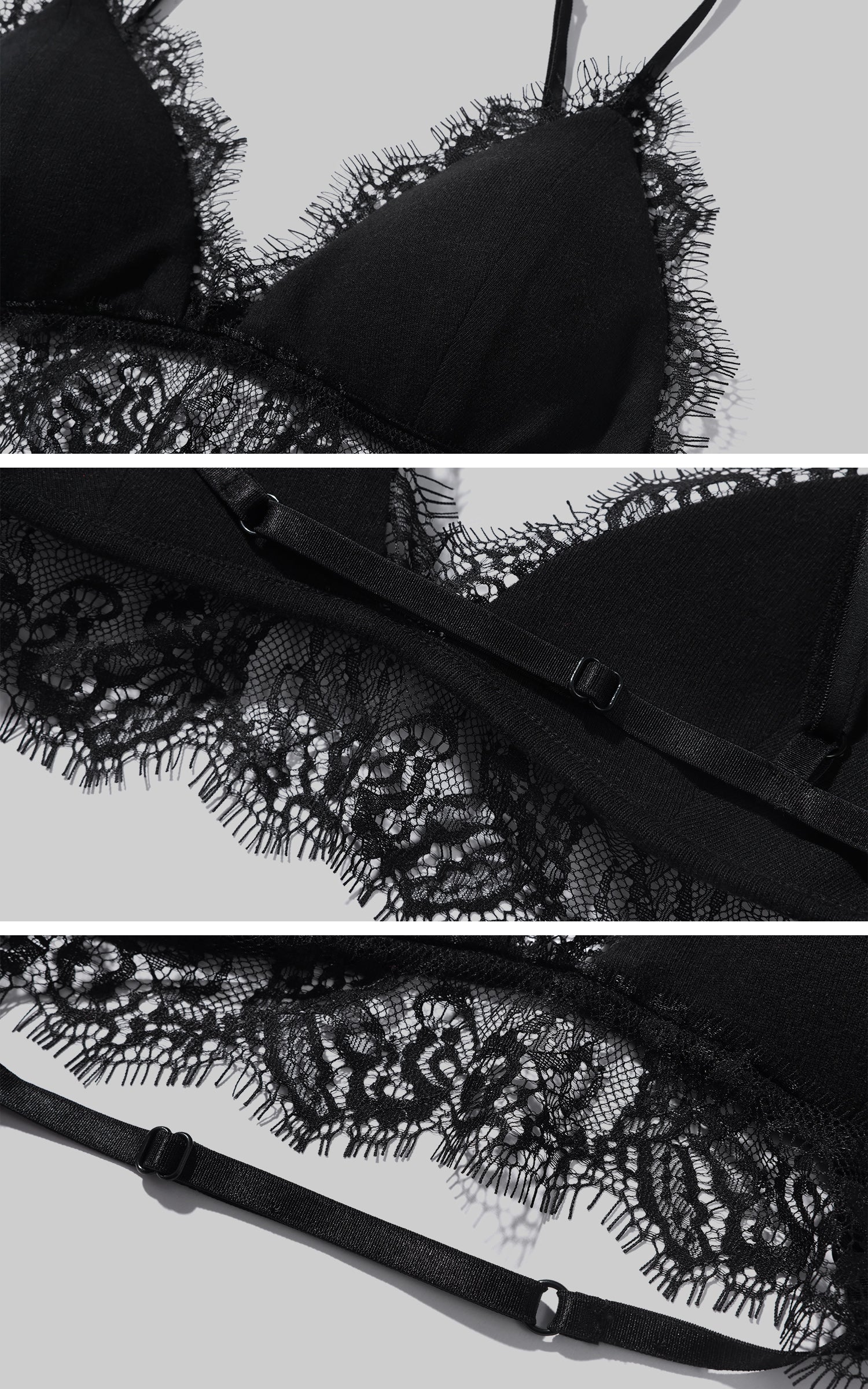 Rase le sol 레이스 트리밍 브라렛이 포함된 맞춤형 블레이저 세트