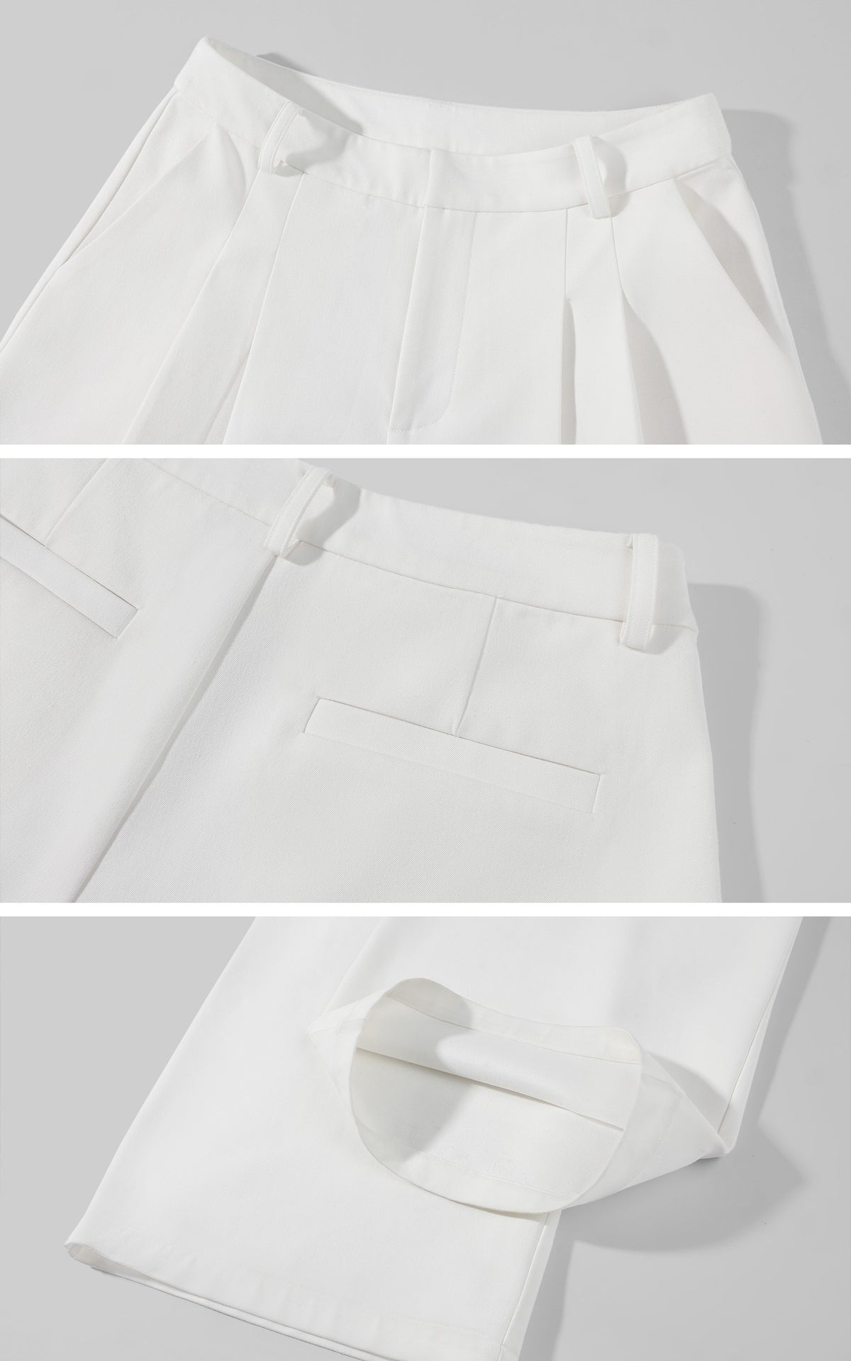 0122stepll Low Rise Pleated Oversized Wide Leg Tailored Pants