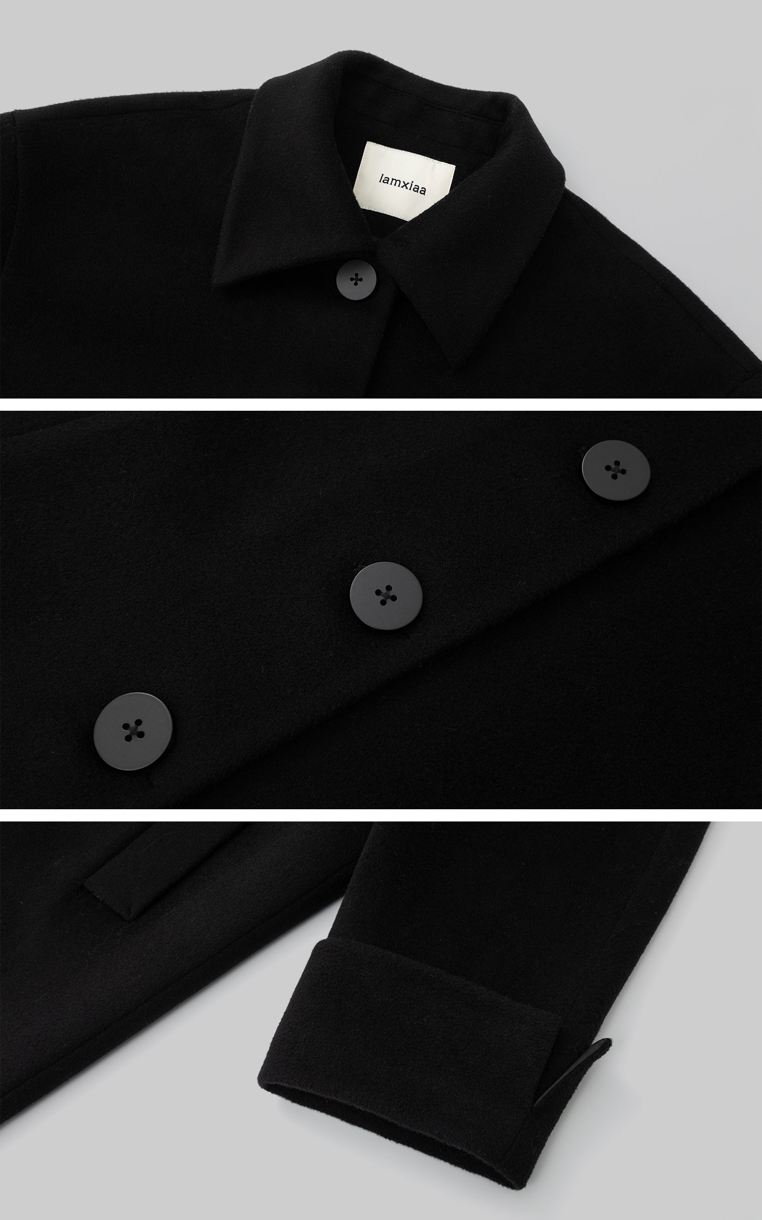 IAMXIAA 미니멀한 라인의 울 코트