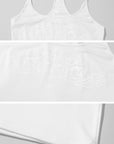 Rase le sol White Cross-Back Slim Knit Tank Top