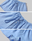ROVENTE Relaxed Drape Shirt & Drawstring Shorts Set
