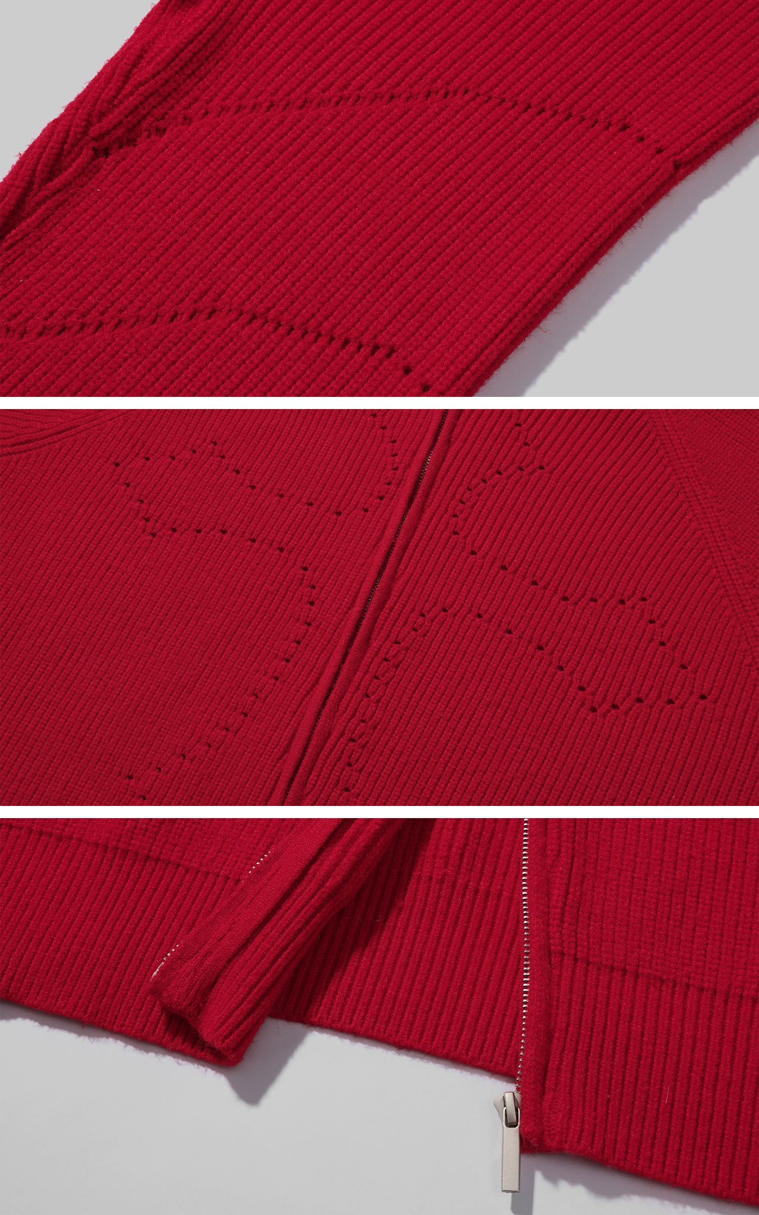 Rase le sol High Neck Oversized Wool Sweater Jacket