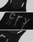 IAMXIAA “CRY” グラフィック シアー レーサーバック タンクトップ