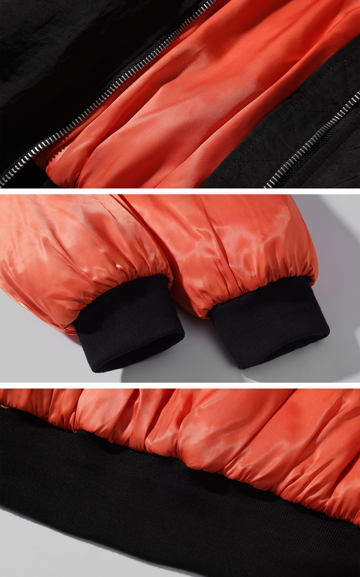 WARDEN EDGE 모토 패치 후드 크롭 봄버 자켓