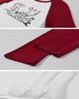 WARDEN EDGE Haut à manches longues raglan avec motif dalmatien