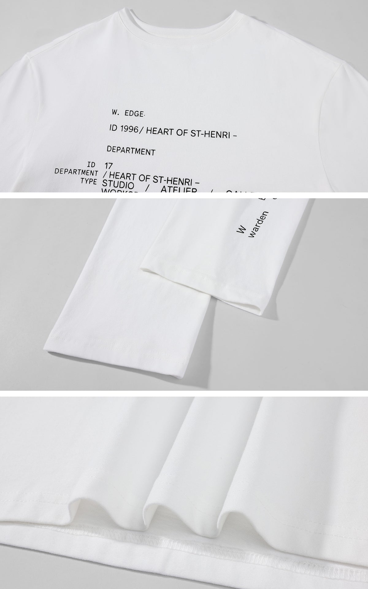 WARDEN EDGE Oversized Typographic Long Sleeve T-Shirt