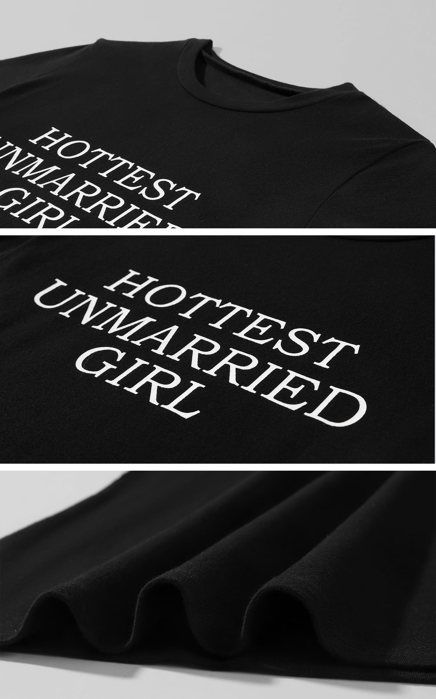 ROVENTE Hottest Unmarried Girl Fitted Graphic T-Shirt