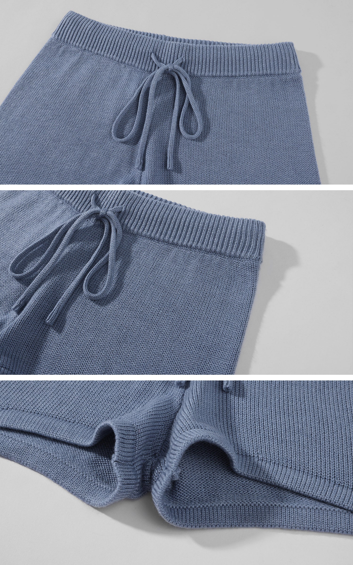 WARDEN EDGE W9 Intarsia Wool Knit Zip Hoodie &amp; Shorts Set