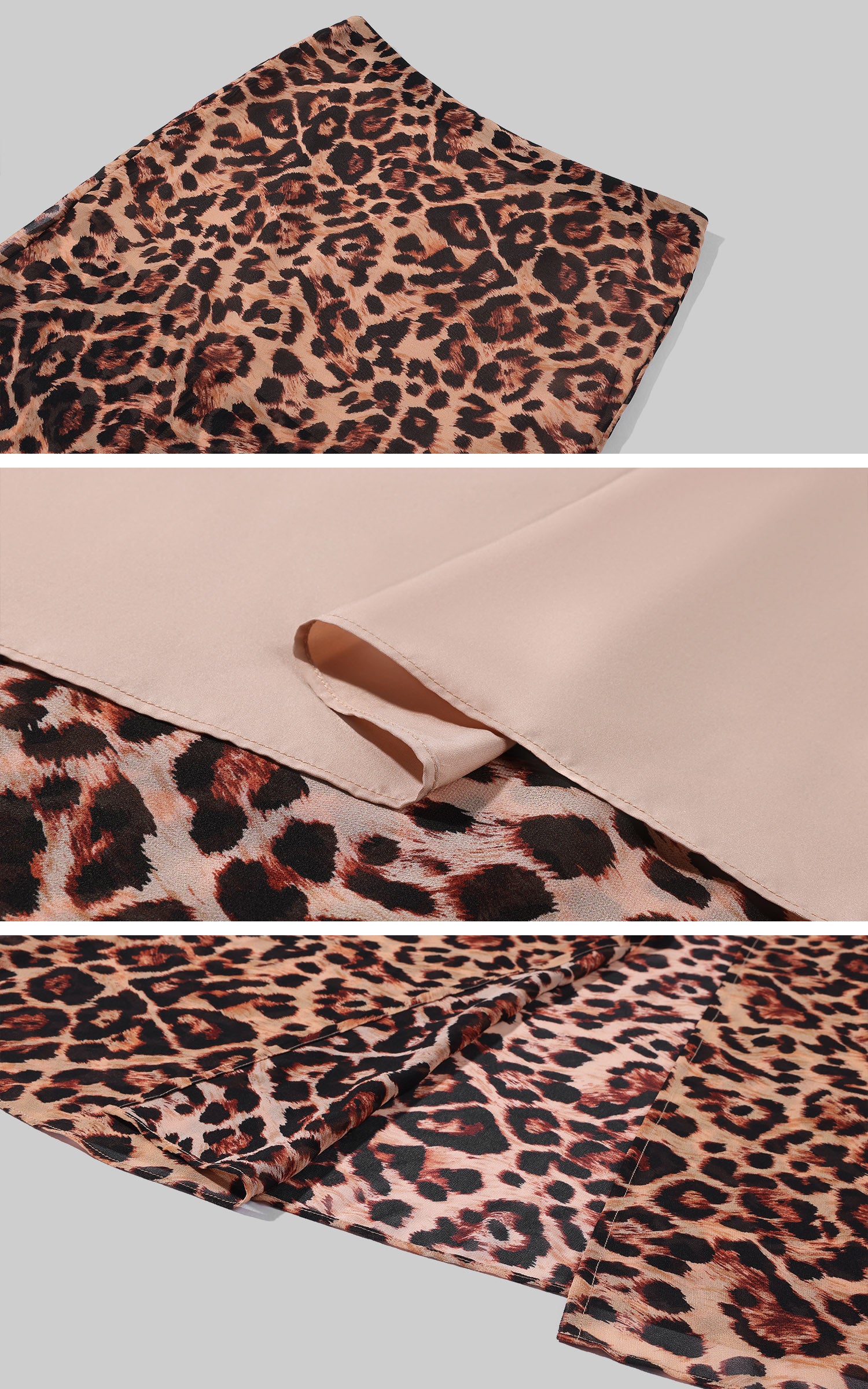 0122stepll Leopard Mesh Halter Top &amp; Sheer Maxi Skirt Set