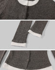 WARDEN EDGE Faux-Layered Asymmetric Knit Cardigan
