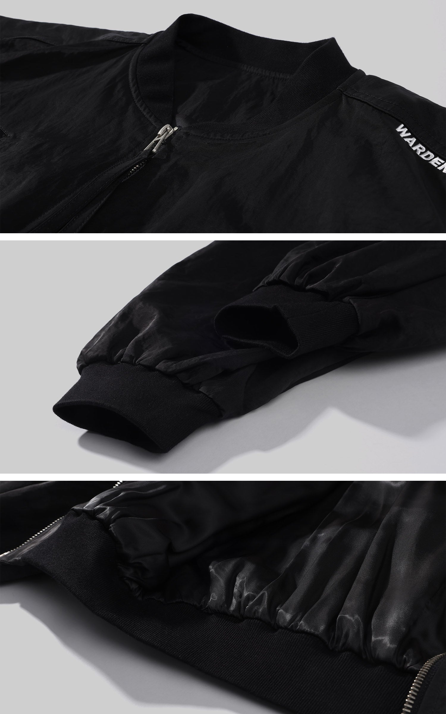 WARDEN EDGE Veste zippée courte à manches sculptées