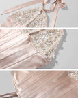 ROVENTE Ensemble Corset Dos-nu Orné & Jupe Mini Froncée