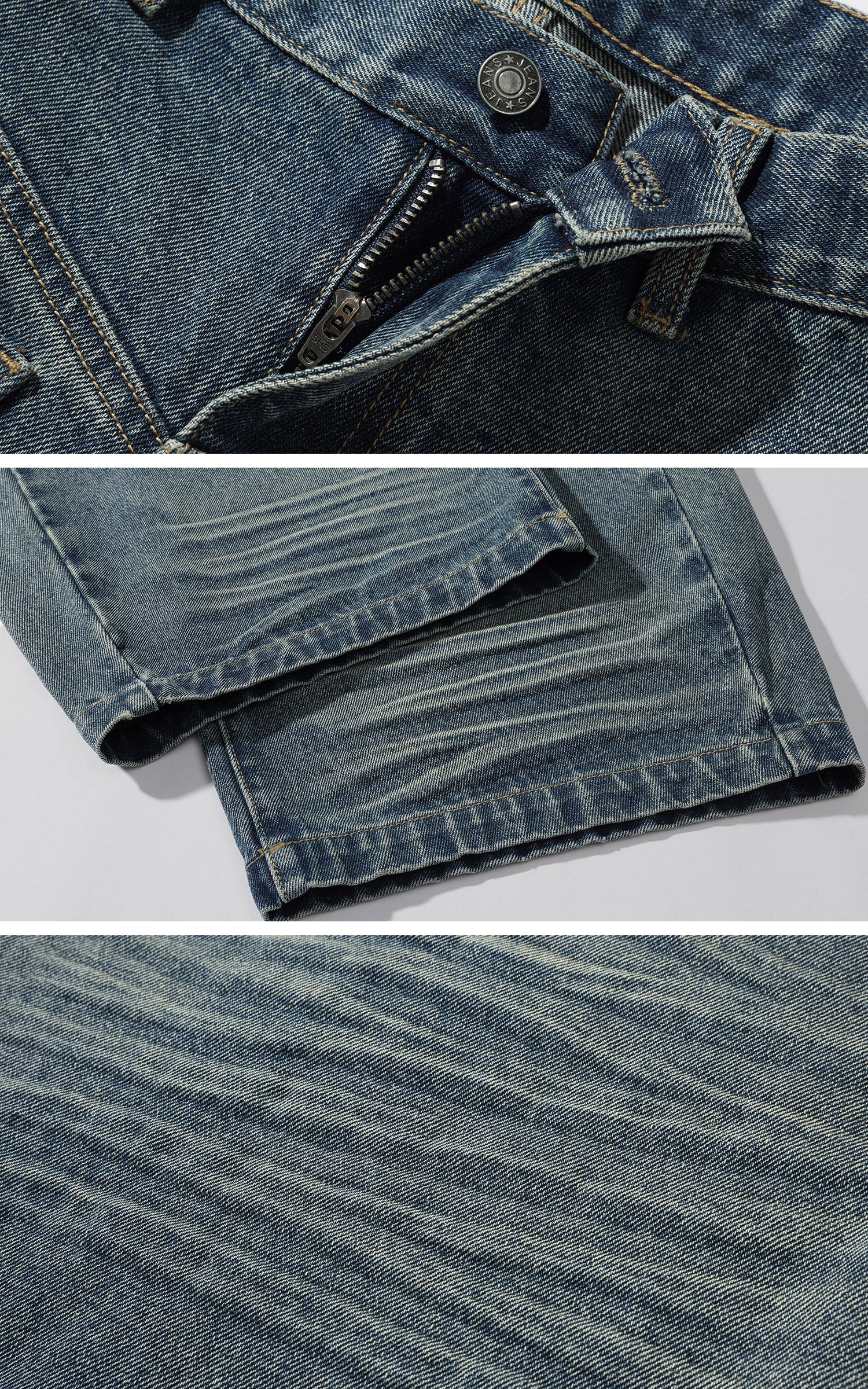 0122stepll Curved Wide-Leg Dragging Jeans