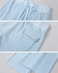 IAMXIAA Velour Zip-Up Hoodie & Wide-Leg Pants Set