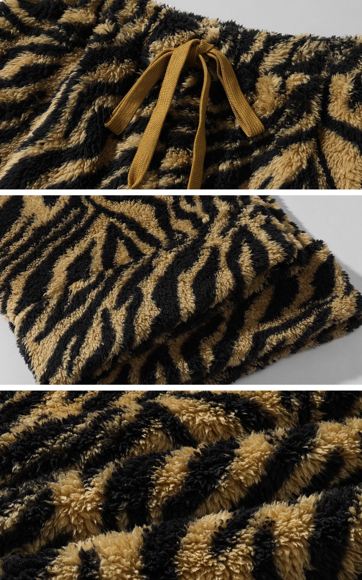 0122stepll Pantalon large à imprimé tigre