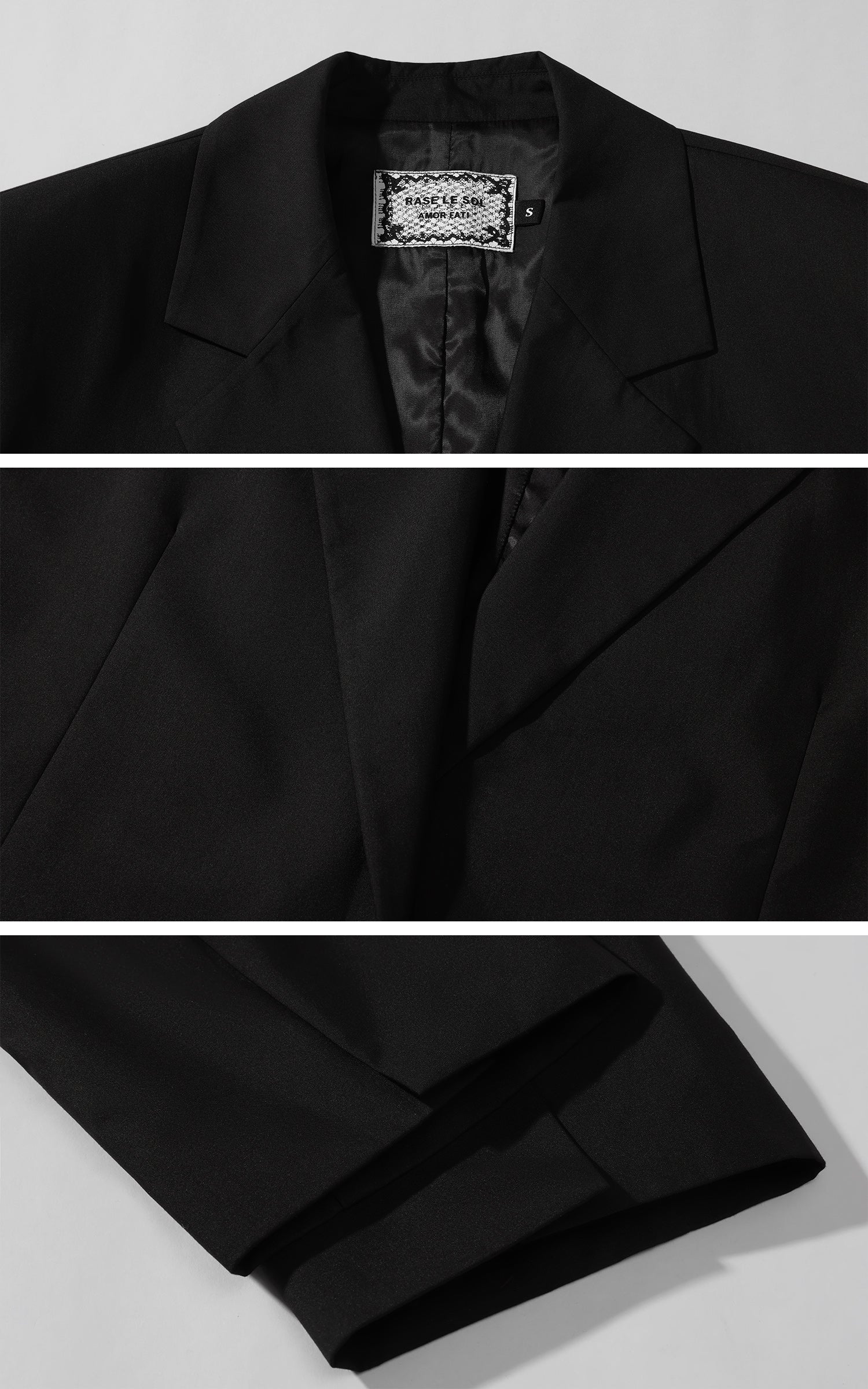Rase le sol Suit Set Relaxed Straight Pants and Structured Blazer