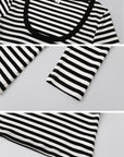 IAMXIAA Retro Striped Slim Top