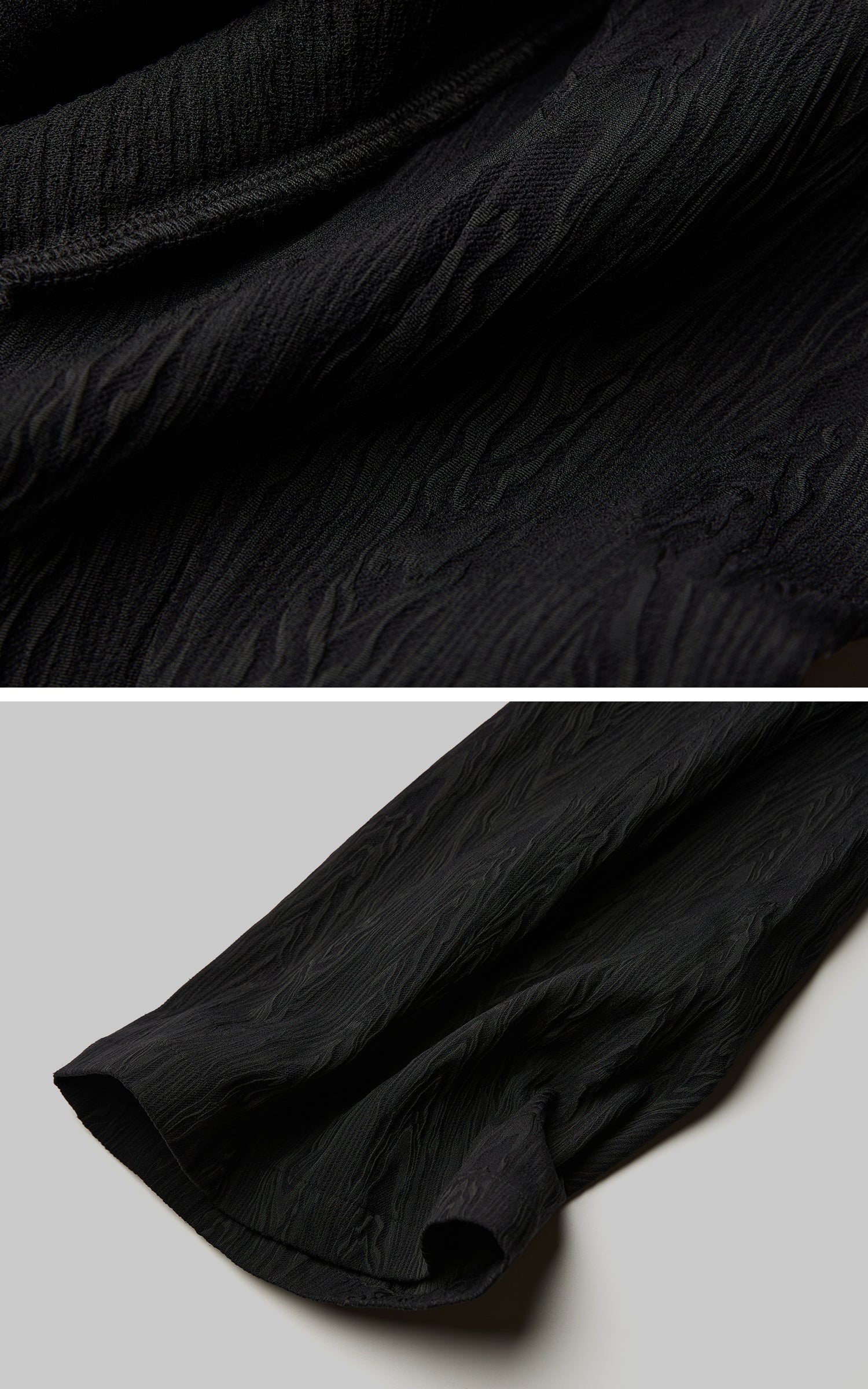 DOINDULGE Deconstructed Layered Wide-Leg Pants