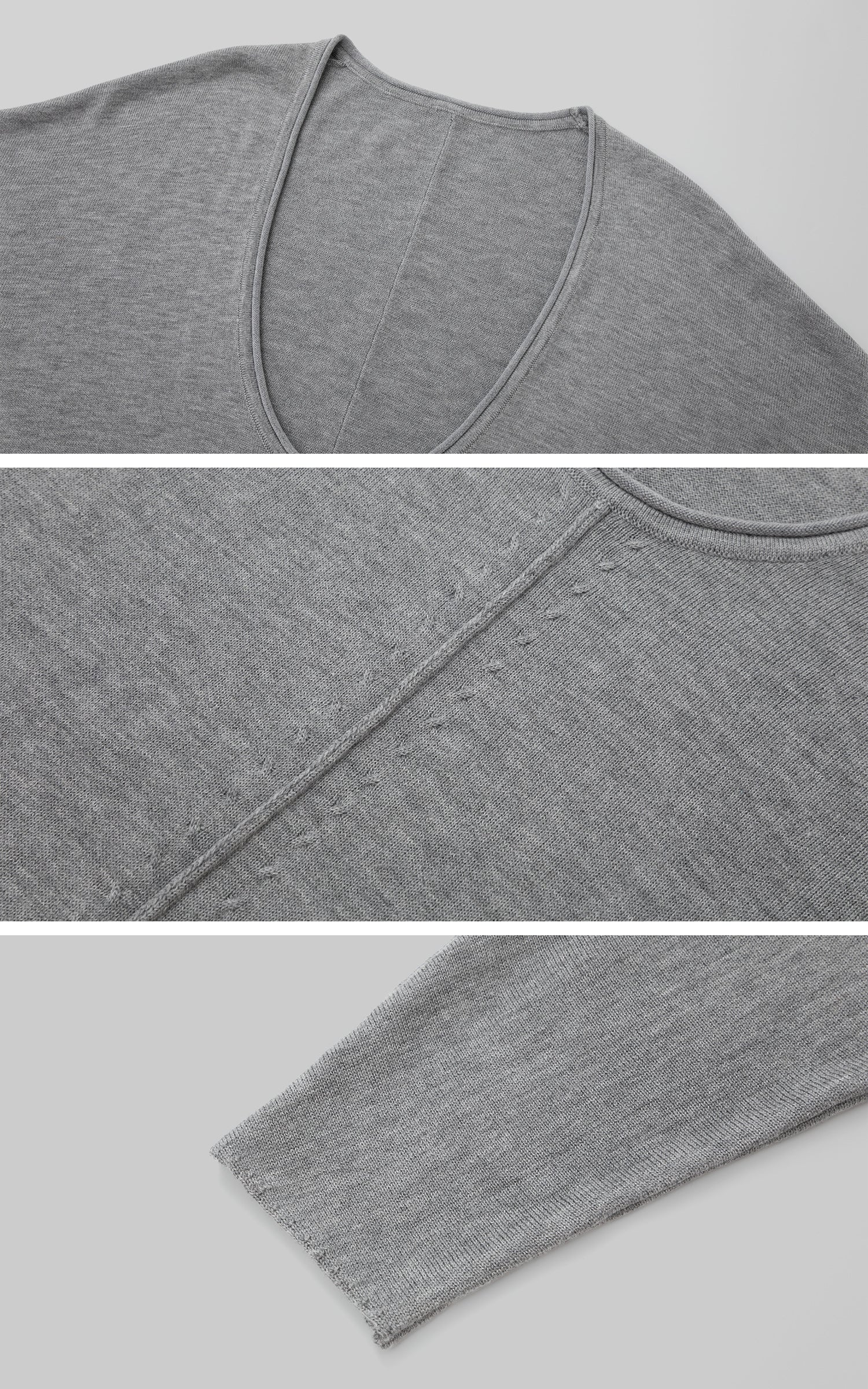 IAMXIAA Deep V Batwing Knit Top