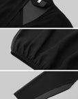 IAMXIAA Sheer Flowing Chiffon Top with Scarf Detail
