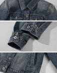 WARDEN EDGE Vintage Wash Structured Denim Jacket