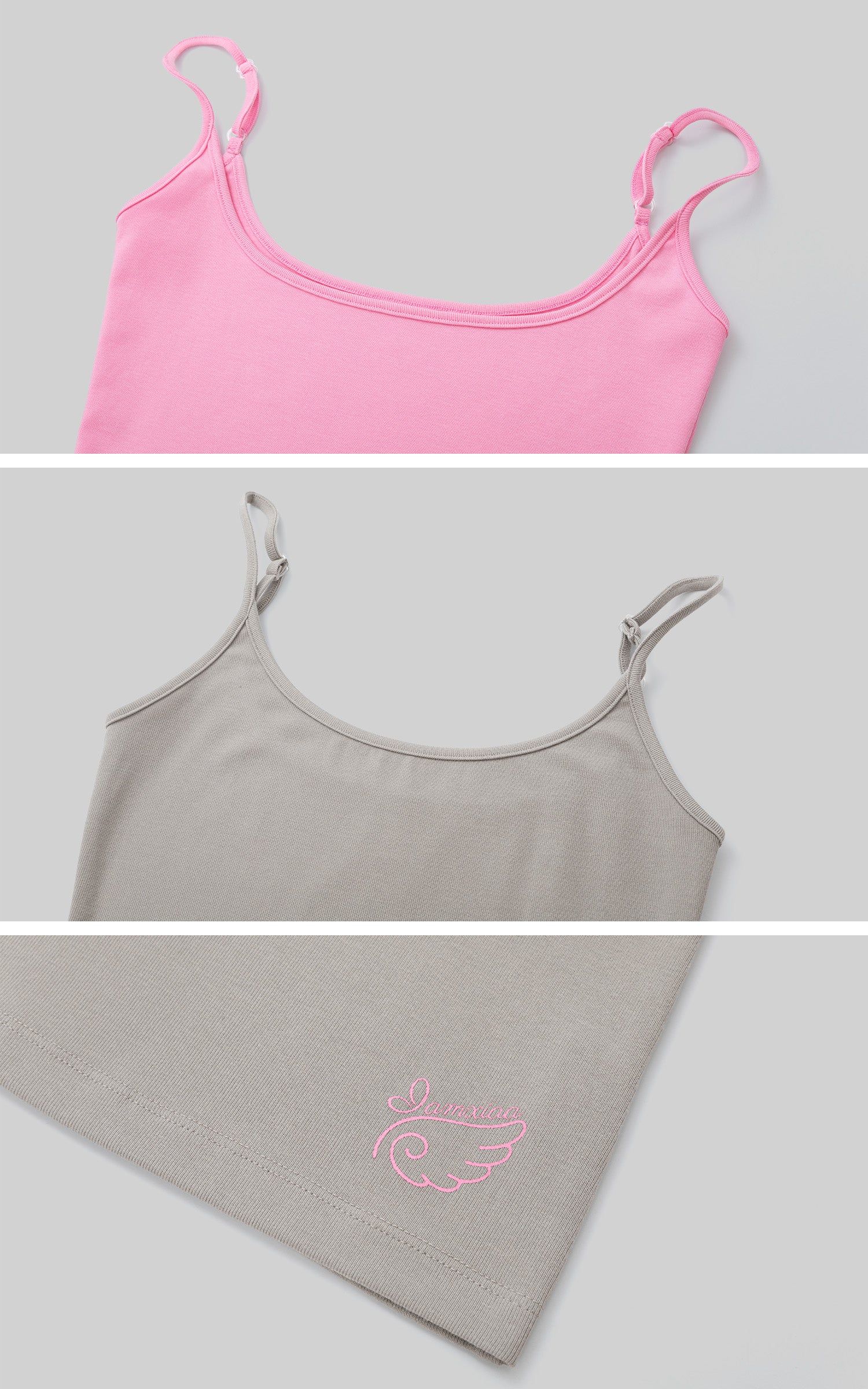 IAMXIAA Layered Contrast Camisole Tank Top