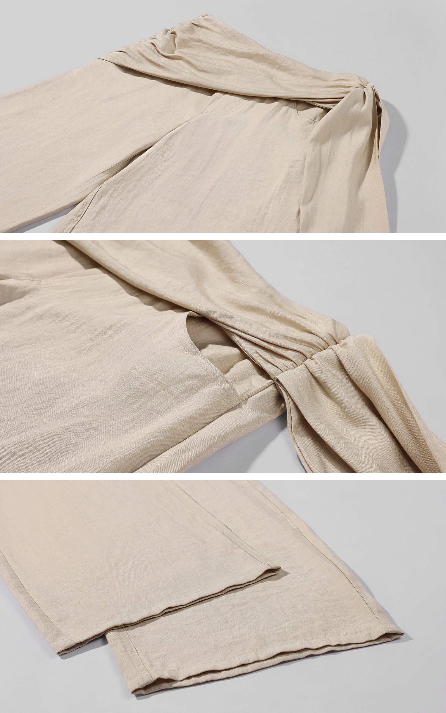 Hydrae Pantalon large drapé à nouer