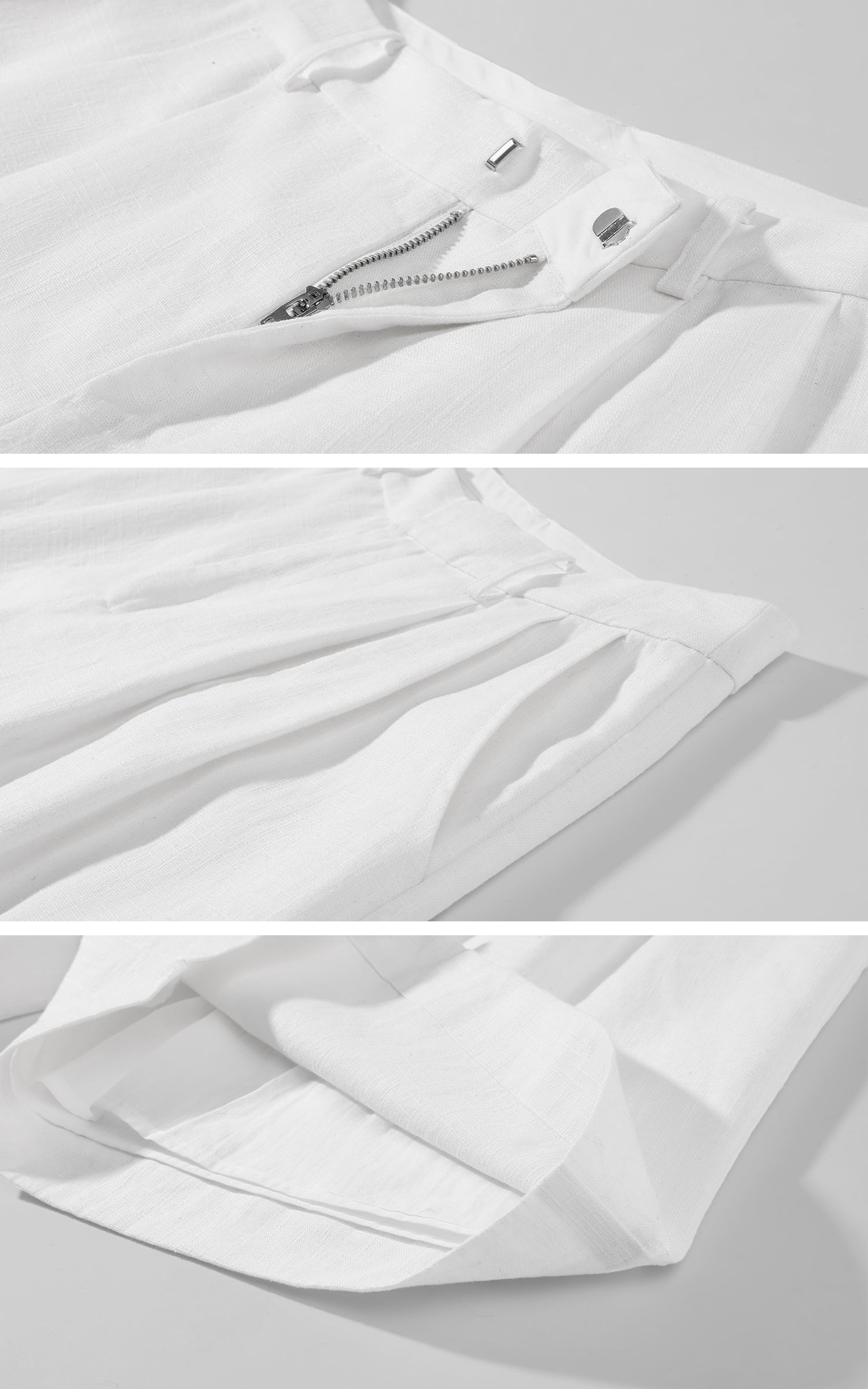 0122stepll Pleated Wide-Leg Capri Pants