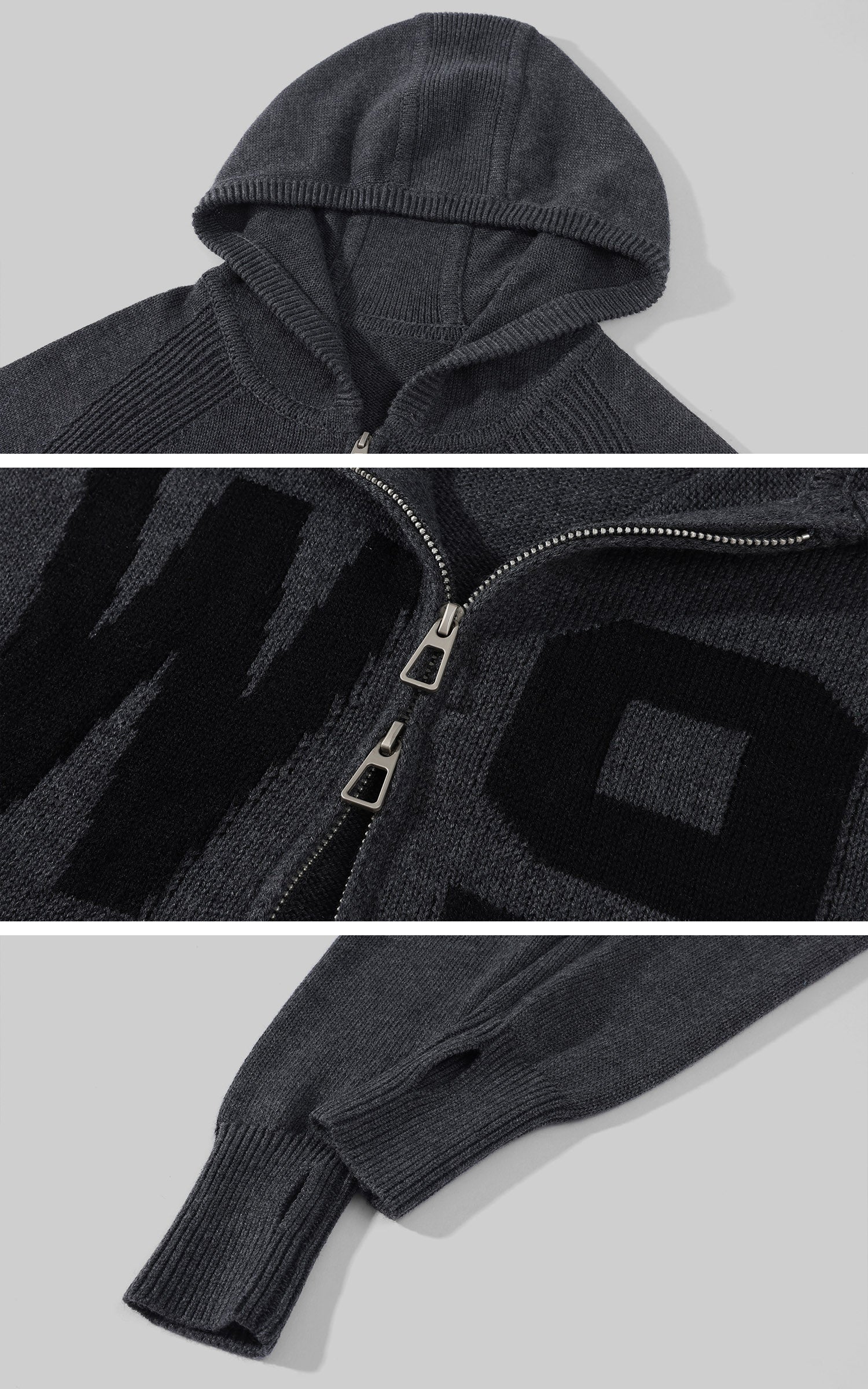 WARDEN EDGE W9 Knit Zip Hoodie &amp; Micro Shorts Set