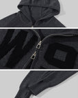 WARDEN EDGE W9 Knit Zip Hoodie & Micro Shorts Set