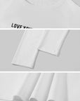 WARDEN EDGE Love Yourself Graphic Cropped Long Sleeve Top