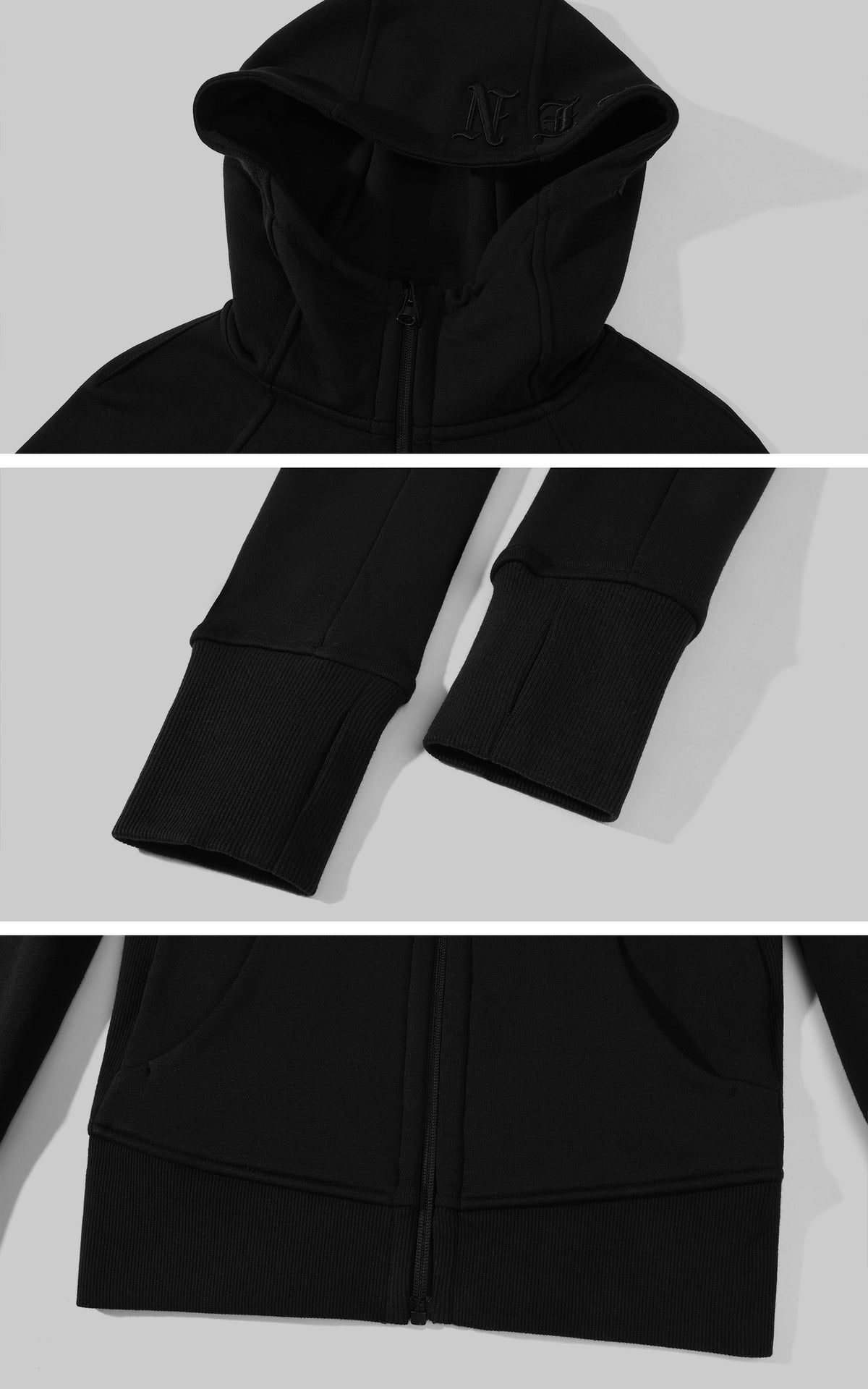 WARDEN EDGE Sculpted Zip-Up Hooded Jacket &amp; Shorts Set