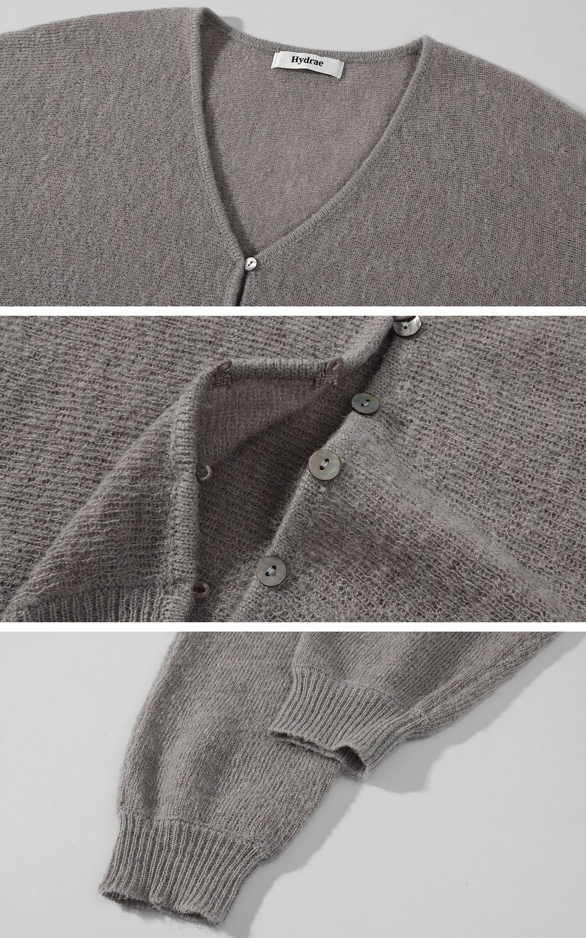 Hydrae Oversized Draped V-Neck Knit Cardigan