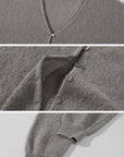 Hydrae Oversized Draped V-Neck Knit Cardigan