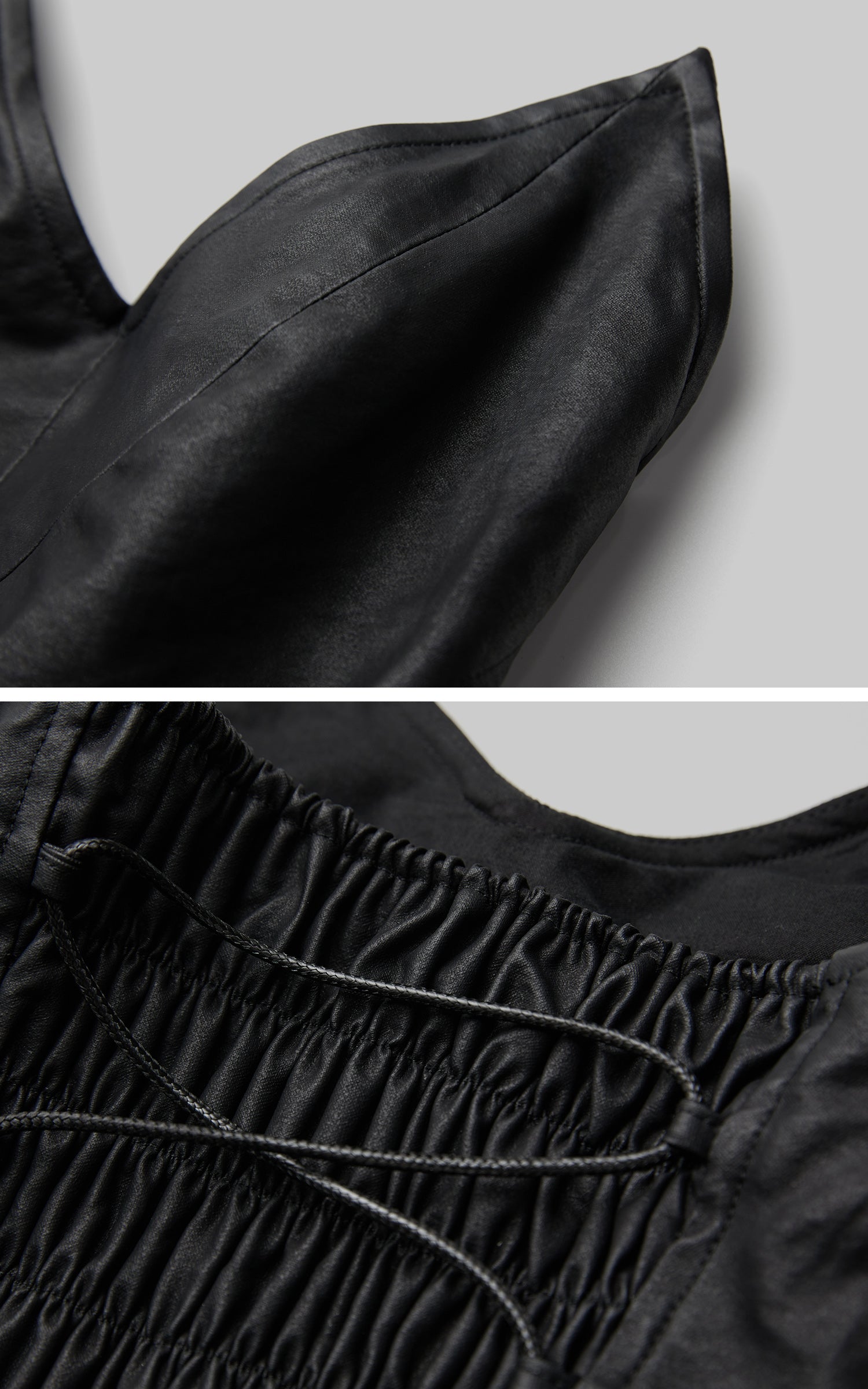 DOINDULGE Leather Corset Tube Top Convertible into Statement Hat