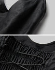 DOINDULGE Leather Corset Tube Top Convertible into Statement Hat