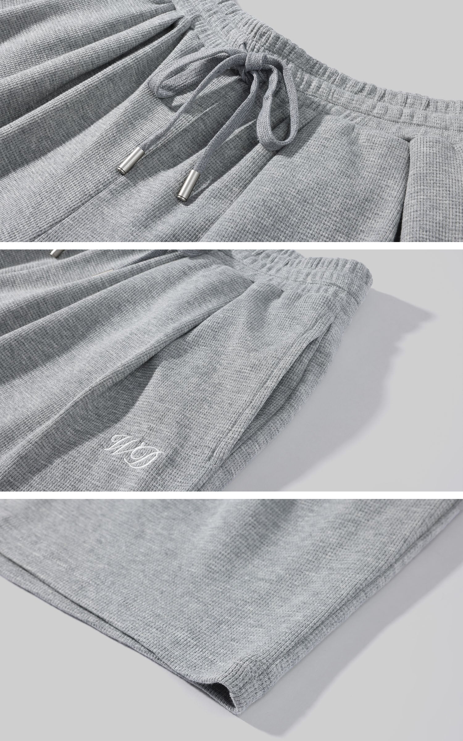 WARDEN EDGE Off-Duty Waffle Hoodie &amp; Shorts Set