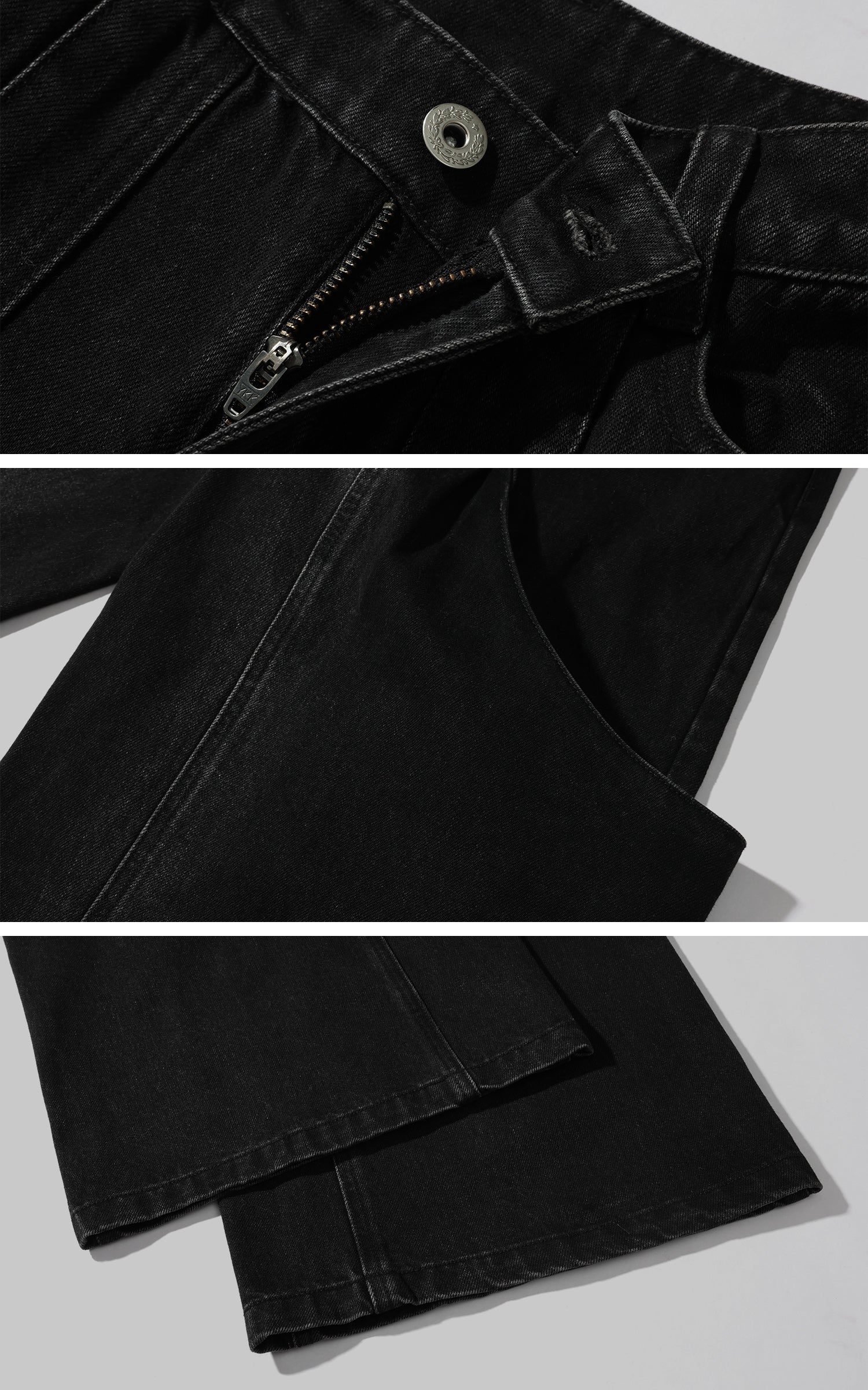 WARDEN EDGE Oversized Wide-Leg Jeans with Exaggerated Pocket Design