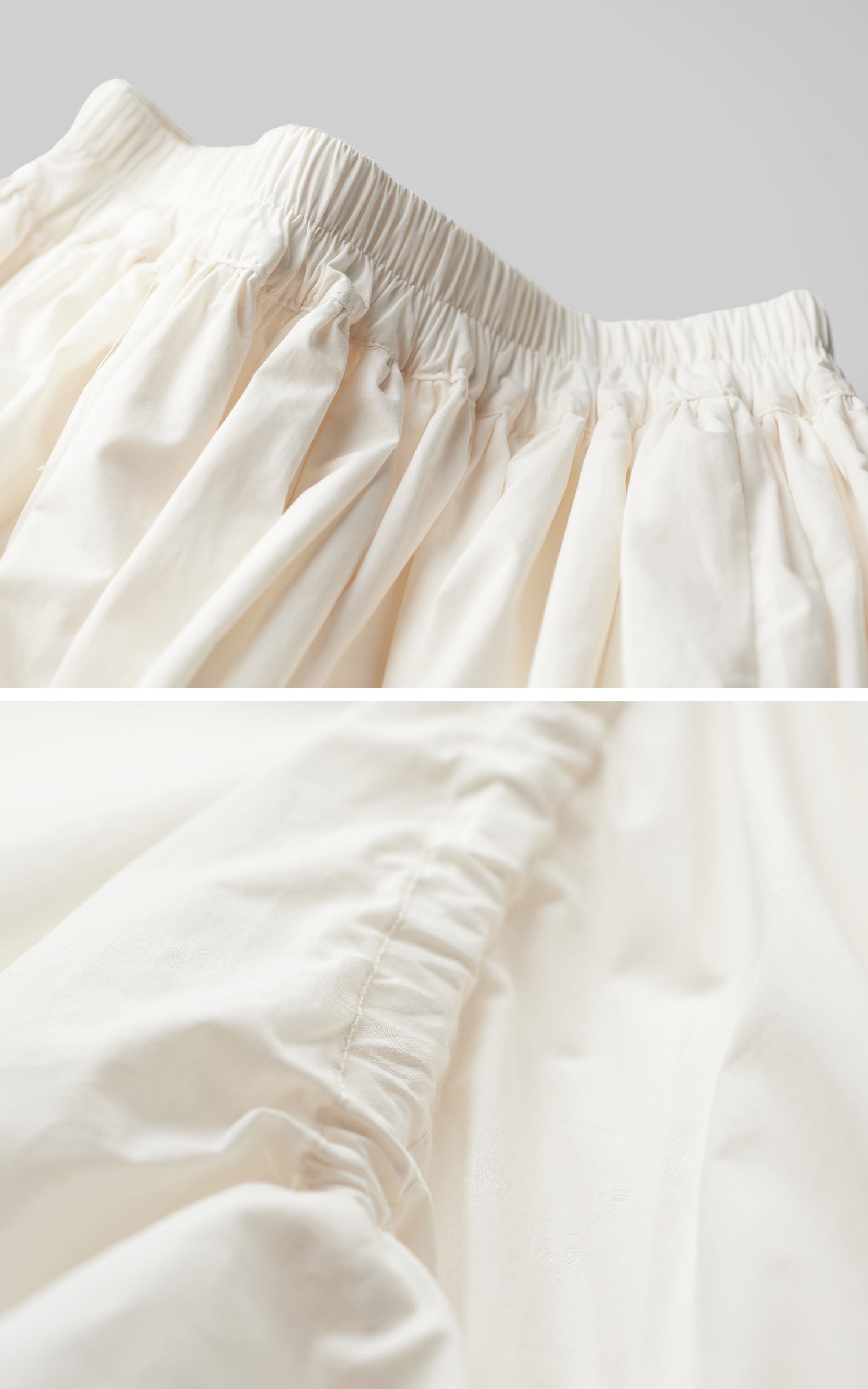 DOINDULGE Layered Cotton Skirt with Asymmetric Draped Hem