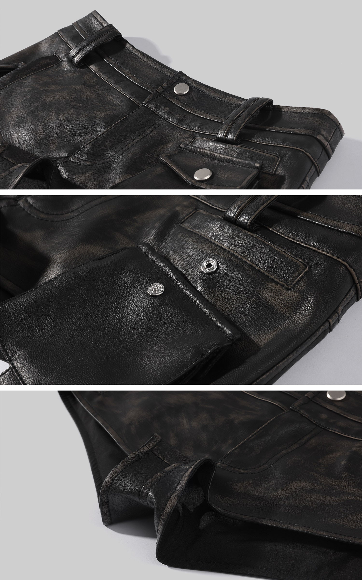 WARDEN EDGE Cuir taille basse à poche utilitaire Short