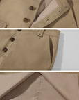ROVENTE Coffee Brown Button-Front Cargo Midi Skirt