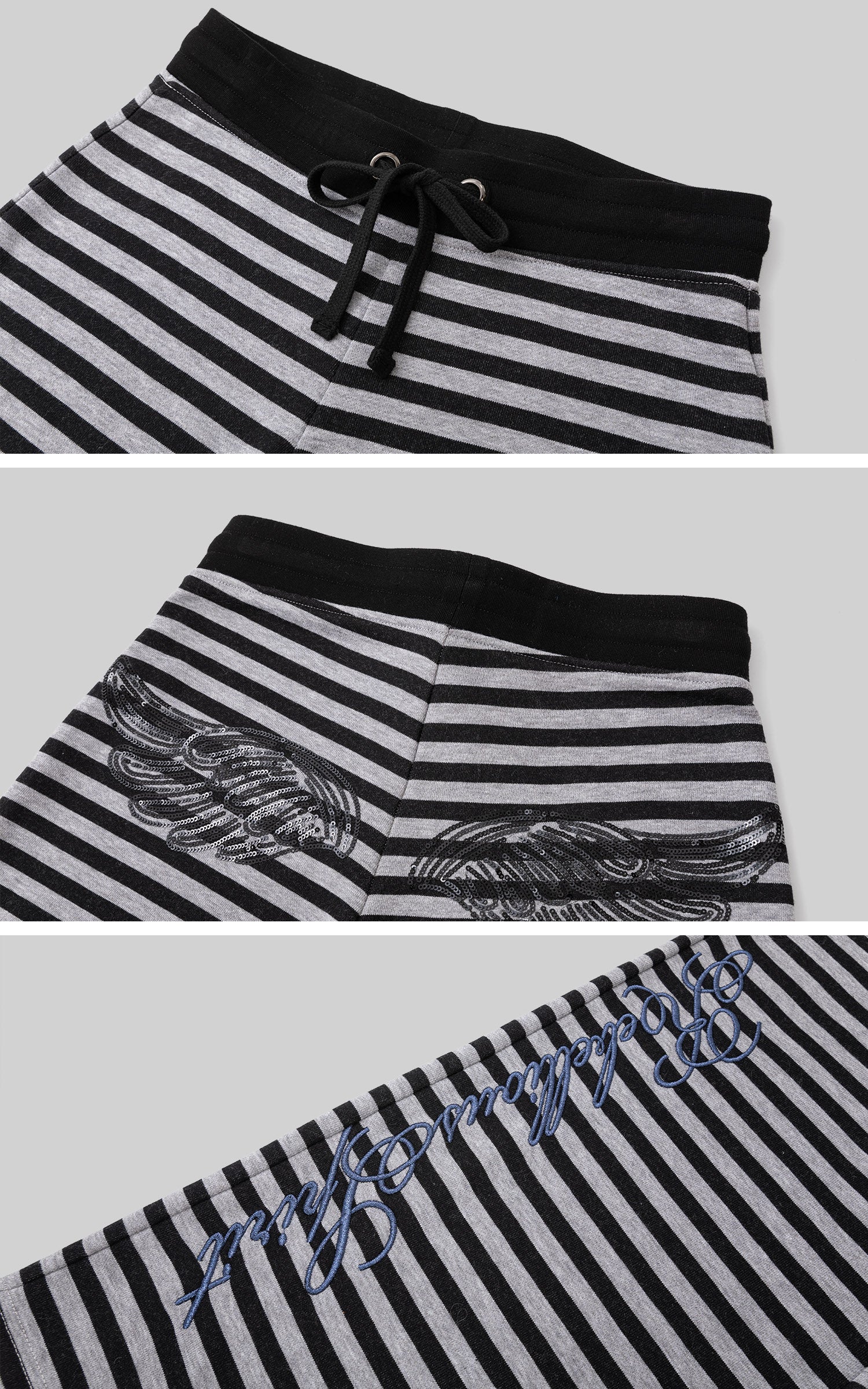 IAMXIAA Layered Camisole &amp; Striped Wide-Leg Pants Set
