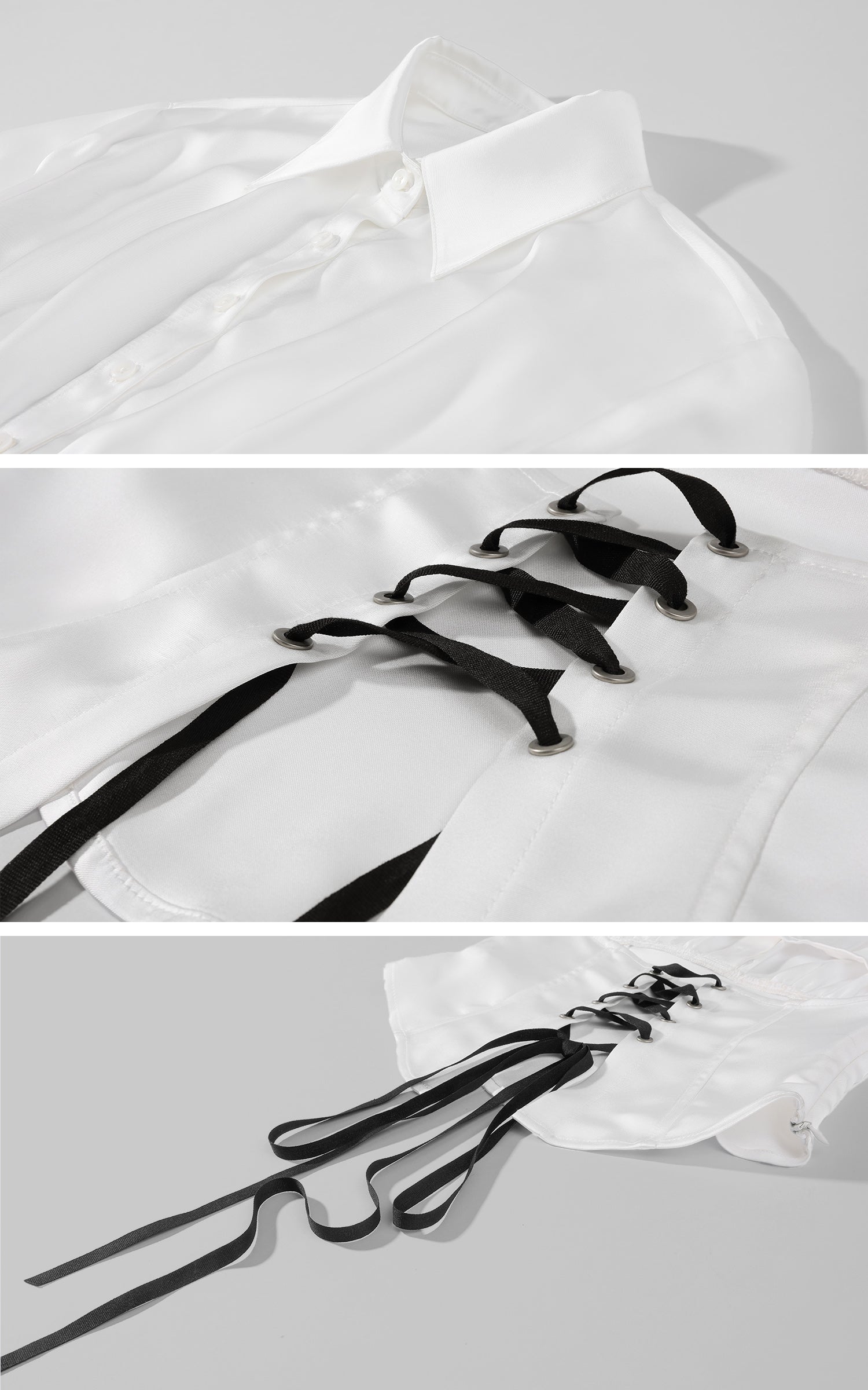Rase le sol Lace-Up Corset Shirt