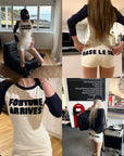 Rase le sol T-shirt Raglan Fortune Arrives & Short Ensemble
