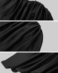 IAMXIAA Draped Strapless Bubble Hem Tube Top